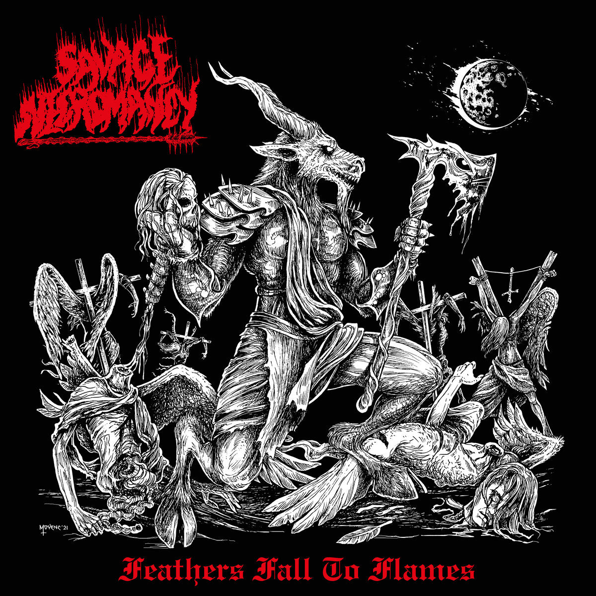 SAVAGE NECROMANCY "Feathers Fall To Flames" CD
