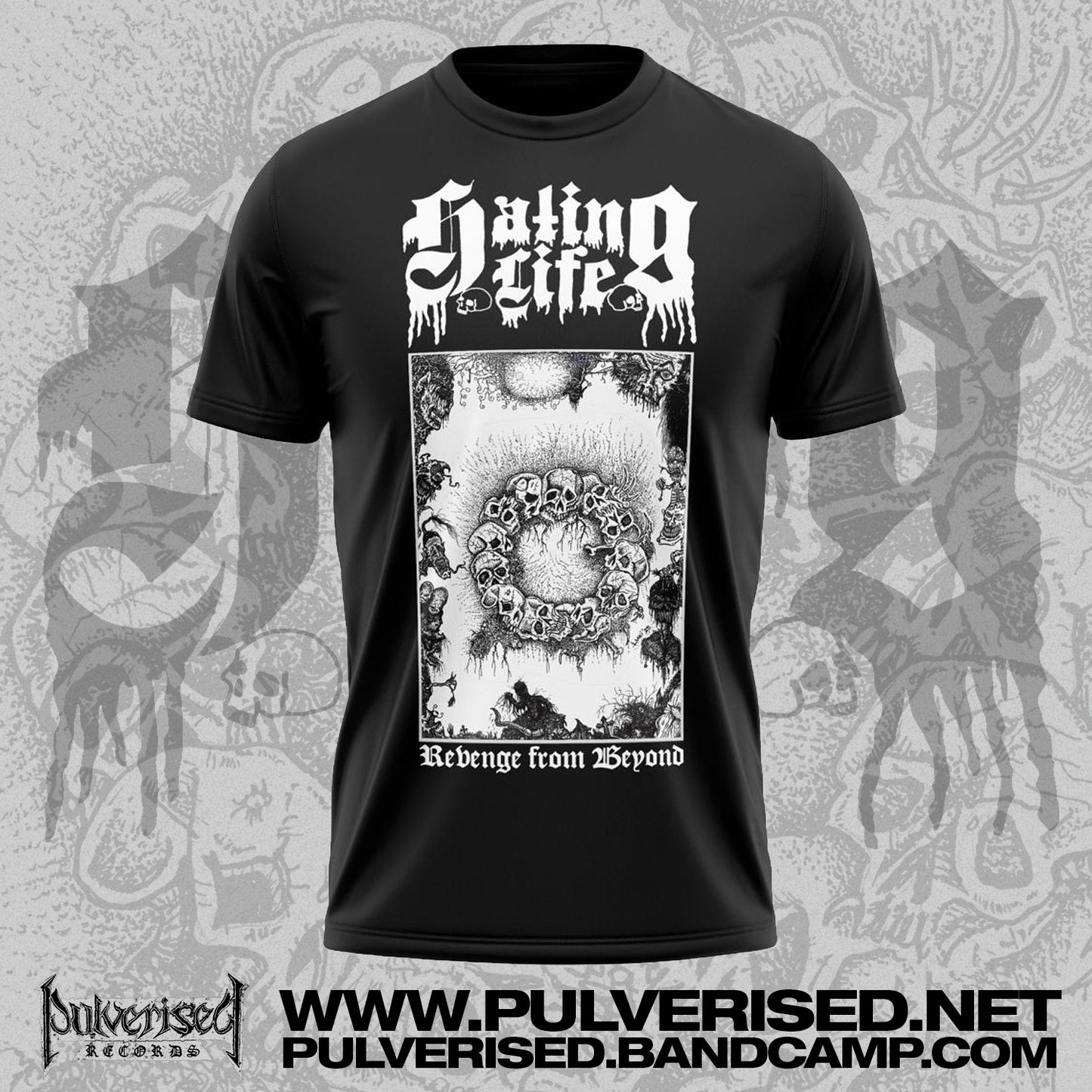 HATING LIFE "Revenge From Beyond" Black T-Shirt