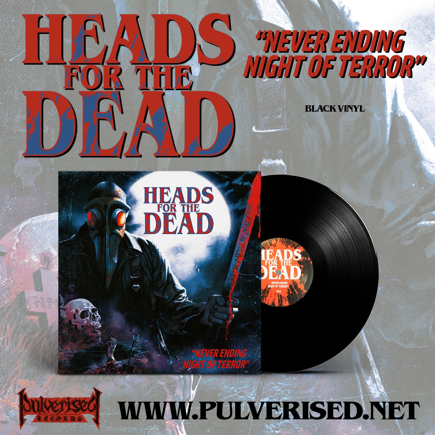 HEADS FOR THE DEAD "Never Ending Night Of Terror" LP