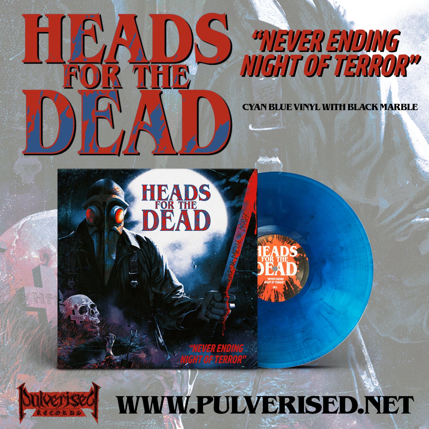 HEADS FOR THE DEAD "Never Ending Night Of Terror" LP