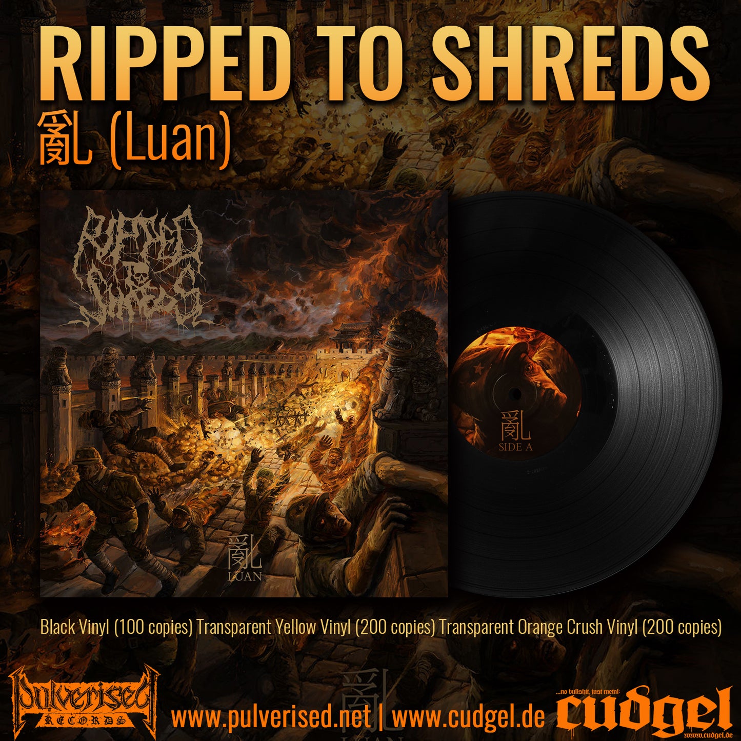 RIPPED TO SHREDS "亂 (Luan)" LP