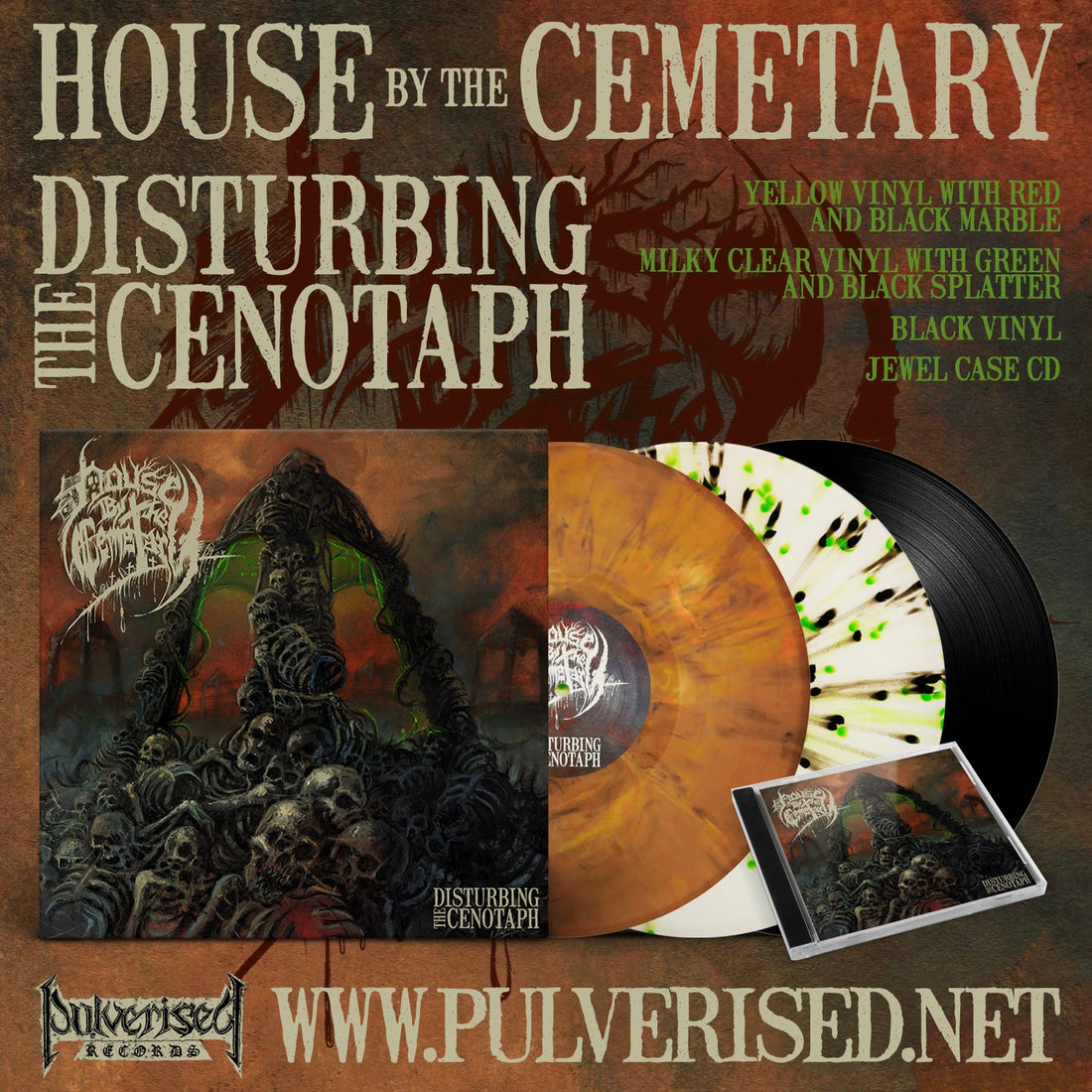 HOUSE BY THE CEMETARY "Disturbing The Cenotaph" LP & CD available now!