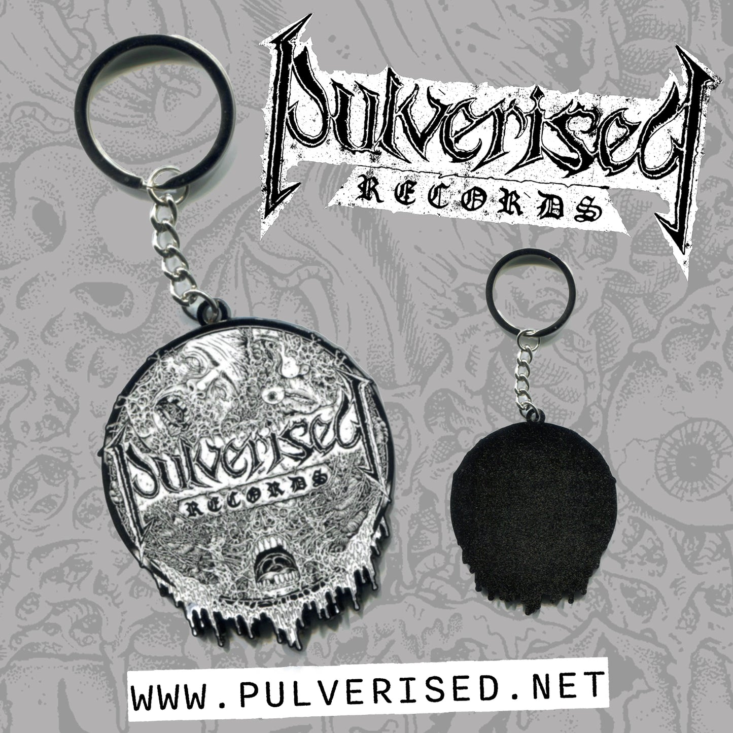 PULVERISED RECORDS "Gutslaughter" Metal Keychain