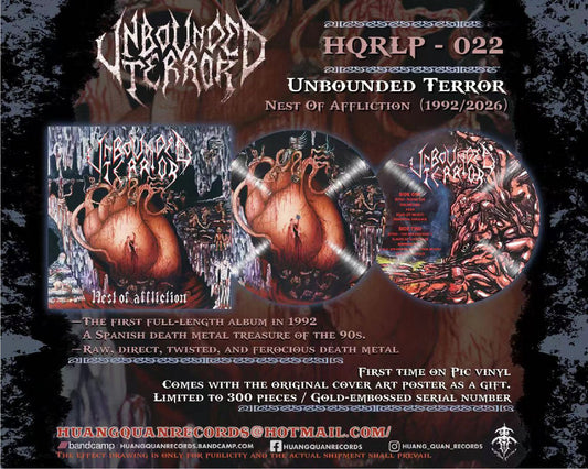 UNBOUNDED TERROR "Nest Of Affliction" Picture LP