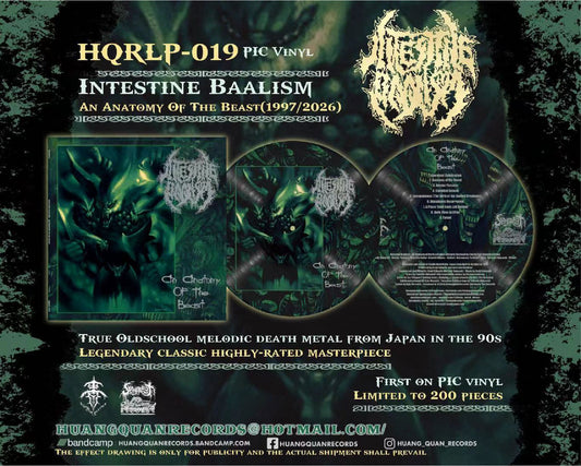 INTESTINE BAALISM "An Anatomy Of The Beast" Picture LP