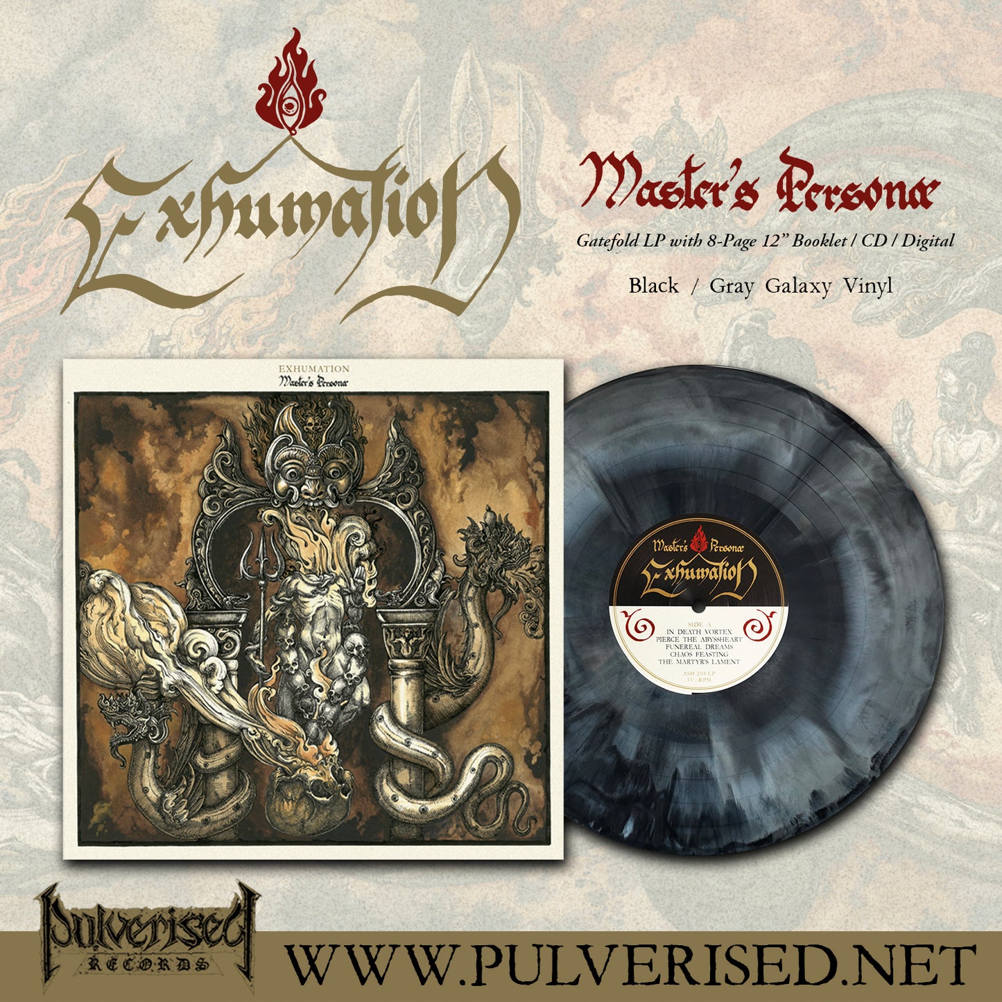 EXHUMATION "Master’s Personae" Gatefold LP