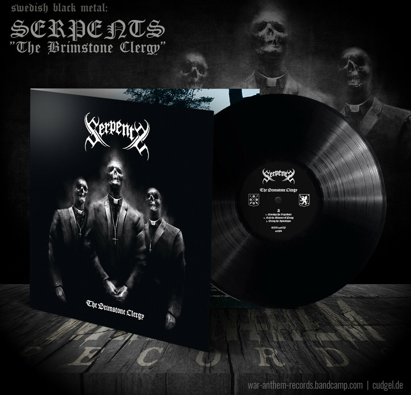 SERPENTS "The Brimstone Clergy" Gatefold 12" Mini LP