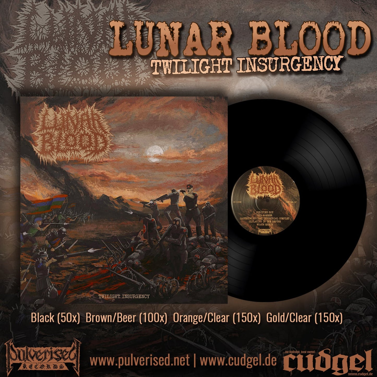 LUNAR BLOOD "Twilight Insurgency" Gatefold LP