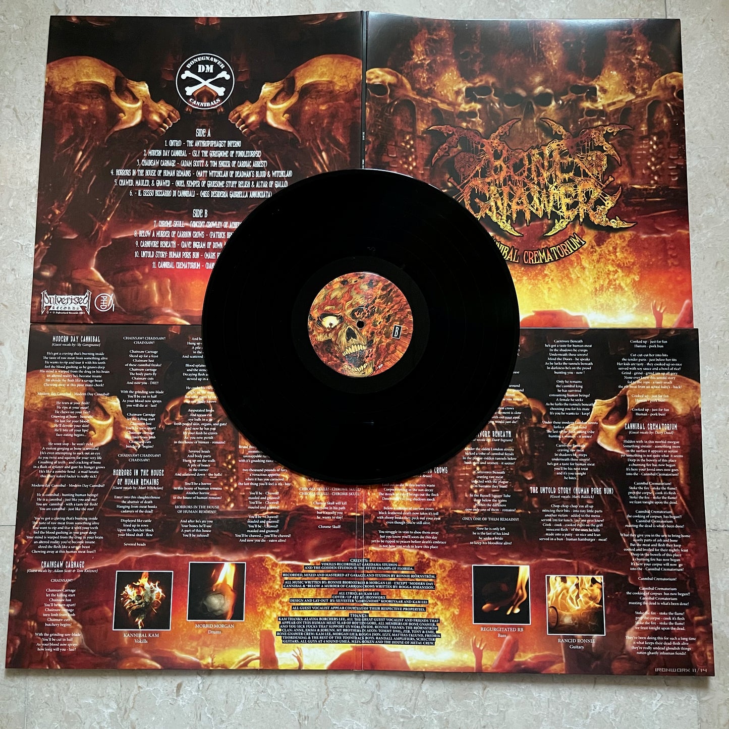 BONE GNAWER "Cannibal Crematorium" Gatefold LP