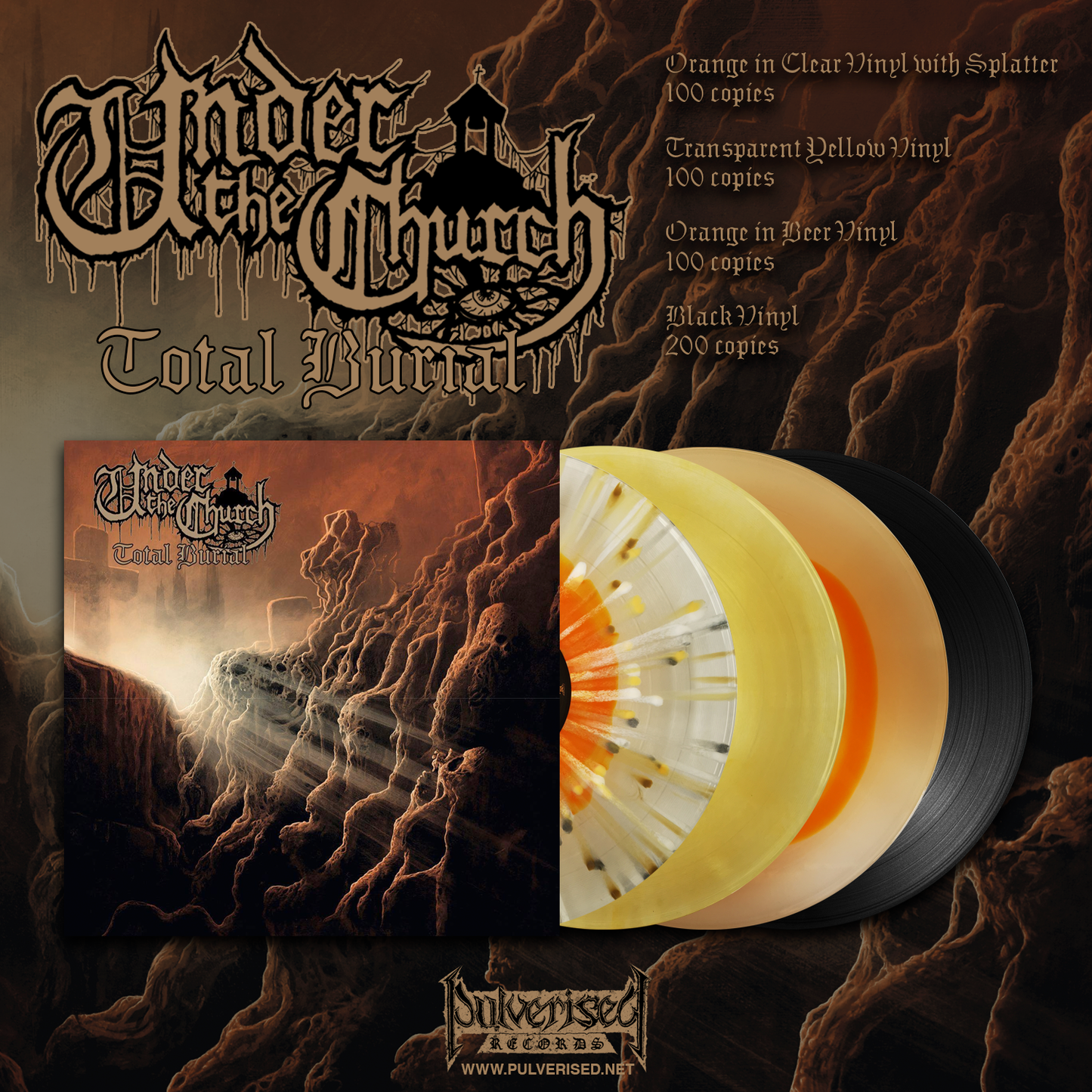 UNDER THE CHURCH "Total Burial" 12" Mini LP