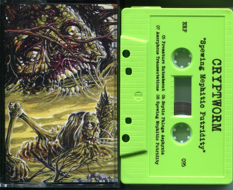 CRYPTWORM "Spewing Mephitic Putridity" Cassette Tape